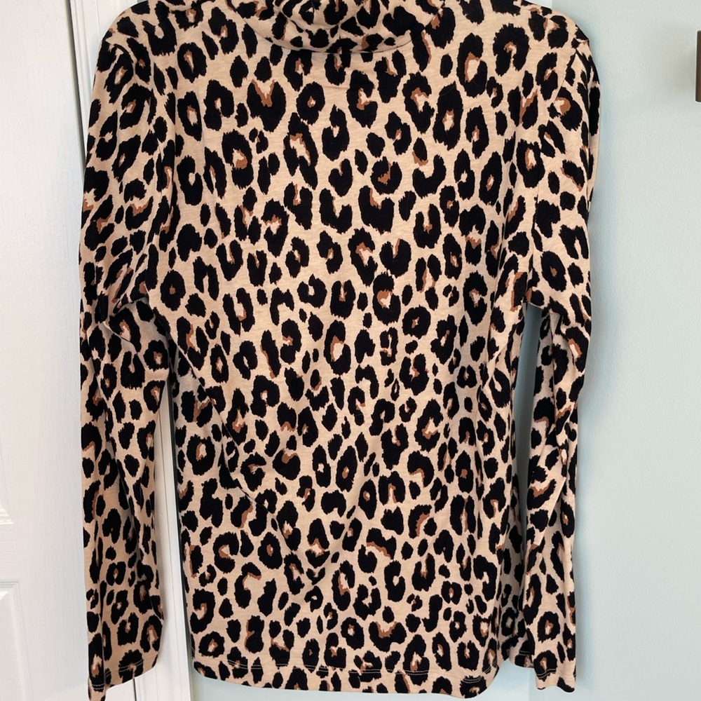Ann Taylor Leopard Print Top - Black and Brown
